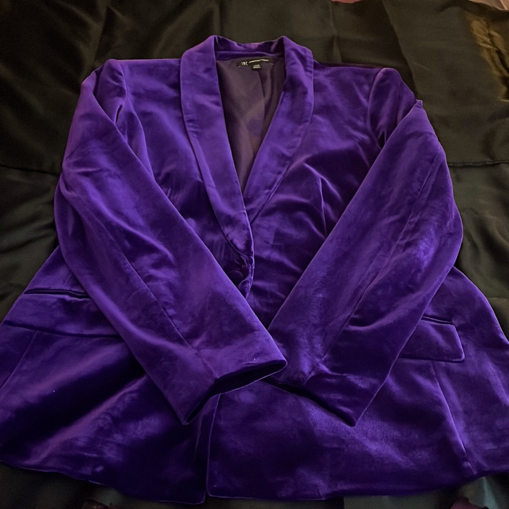 International Concepts women’s velvet blazer in purple
